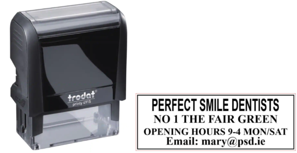 Self Inking Rectangular Stamp 4915, 75mm x 25mm - Image 2