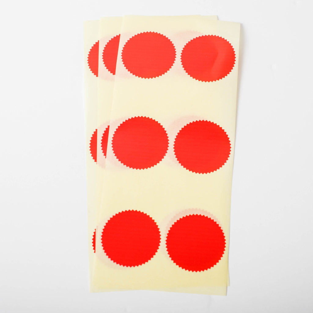 Luxury Notary Seal Labels Red 51mm diameter Premier Seals