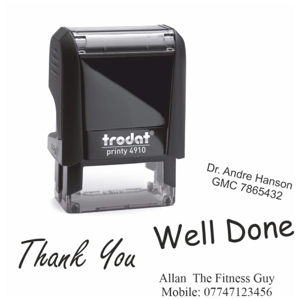 Self Inking One Word Stamp 4910 26mm x 9mm - Image 3